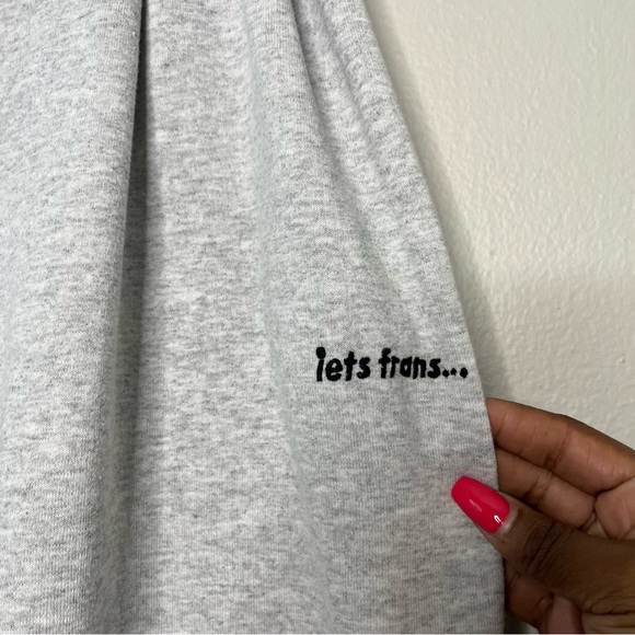 Urban Outfitters iets frans Women Pants Medium Gray High Rise Flare Wide Leg - Picture 10 of 12